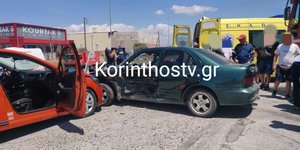 Φωτογραφία από το τροχαίο ατύχημα στην Αθηνών-Κορίνθου