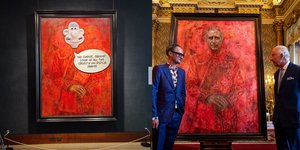 Ακτιβιστές για τα δικαιώματα των ζώων βανδάλισαν το πορτρέτο του βασιλιά Καρόλου