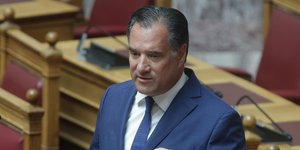 Ο Αδωνις Γεωργιάδης στη Βουλή