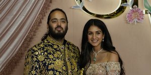 Ο Anant Ambani και η μέλλουσα σύζυγός του Radhika Merchant 