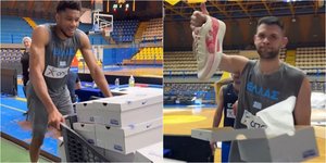 Ο Γιάννης Αντετοκούνμπο μοίρασε... καινούρια παπούτσια όλη την Εθνική ομάδα μπάσκετ