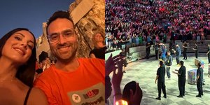 Τσιμτσιλή και Φραγκολιάς έδωσαν το «παρών» στα γυρίσματα του video clip των Coldplay στο Ηρώδειο