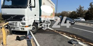 Φορτηγο σε τροχαίο δυστύχημα