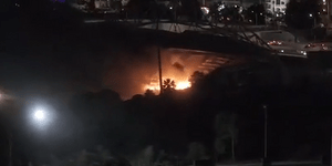 Φωτιά στο μπιτς βόλεϊ