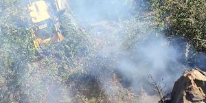 Η φωτιά που ξέσπασε στις Σέρρες