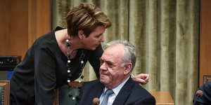 Η Όλγα Γεροβασίλη με τον Γιάννη Δραγασάκη