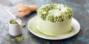 Τούρτα με πράσινο τσάι Matcha, αμύγδαλα και φιστίκια