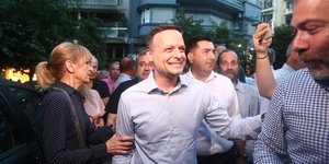 Ο Χάρης Δούκας με κόσμο στη Θεσσαλονίκη