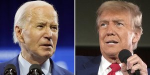 Ο νυν και ο πρώην πρόεδρος των ΗΠΑ, Τζο Μπάιντεν και Ντόναλντ Τραμπ