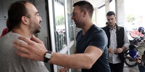 Συνάντηση του Στέφανου Κασσελάκη με τους εργαζομένους της Αυγής 