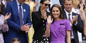 Η Κέιτ Μίντλετον και η πριγκίπισσα Σάρλοτ στο Wimbledon