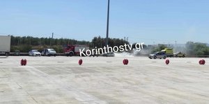 Το αυτοκίνητο που πήρε φωτιά