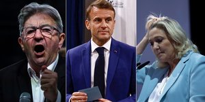 Μελανσόν, Μακρόν, Λεπέν / Φωτογραφίες: ΑΡ