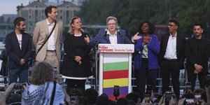 O Ζαν Λυκ Μελανσόν, επικεφαλής της Ανυπότακτης Γαλλίας, που μετέχει στον αριστερό συνασπισμό