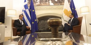 Κυριάκος Μητσοτάκης και Νίκος Χριστοδουλίδης