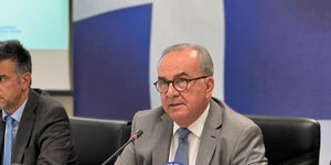 Ο Νίκος Παπαθανάσης στη σημερινή συνέντευξη τύπου