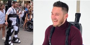  Παραπληγικός αθλητής μεταφέρει την ολυμπιακή φλόγα με την βοήθεια εξωσκελετού