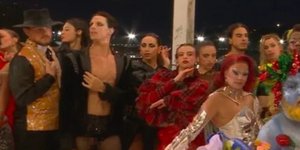 Στιγμιότυπο από την τελετή έναρξης των Ολυμπιακών Αγώνων