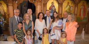 Από τη βάπτιση του γιού του δημάρχου Γλυφάδας