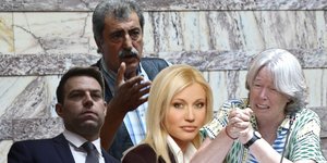 Ο Παύλος Πολάκης, η Νατάσα Πετρούλια, ο Στέφανος Κασσελάκης και η Αθηνά Λινού