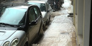Δρόμοι-ποτάμια στην Αθήνα από την κακοκαιρία