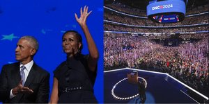 To ζεύγος Ομπάμα έπλεξε το εγκώμιο της Κάμαλα Χάρις στο συνέδριο των Δημοκρατικών 