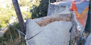 O κατεστραμμένος δρόμος στις Μηλιές