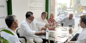 Ο Παύλος Γερουλάνος σε συνάντηση στη Πάτρα