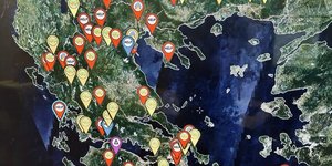 Ο χάρτης με τις φωτιές σήμερα