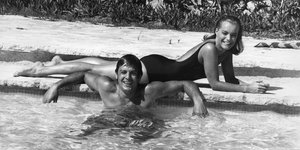 Ο Αλέν Ντελόν με την Ρόμι Σράιντερ