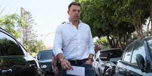 Ο πρόεδρος του ΣΥΡΙΖΑ, Στέφανος Κασσελάκης στα Χανιά