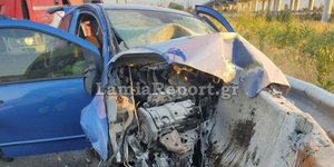 Το αυτοκίνητο του 40χρονου μετά την φονική πρόσκρουση