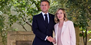 Εμανουέλ Μακρόν και Τζόρτζια Μελόνι