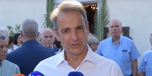 Ο Κυριάκος Μητσοτάκης στην Κρήτη για τον Δεκαπενταύγουστο