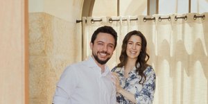 Η πριγκίπισσα Ράτζουα με τον Χουσείν της Ιορδανίας