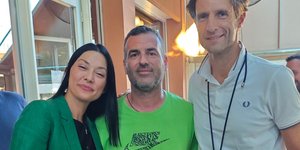 Η Νάντια Γιαννακοπούλου με τον σύζυγό της στη Χαλκίδα