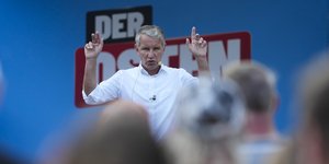 O Μπγιορν Χέκε, αρχηγός της ακροδεξιάς Εναλλακτικής για τη Γερμανία στη Θουριγγία