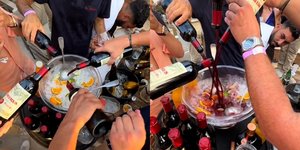 Σε εστιατόριο στις Κάννες ρίχνουν πανάκριβο vintage κρασί σε μπολ για να φτιάξουν σαγκρία
