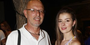 Η ηθοποιός Εύη Δαέλη με τον πατέρα της