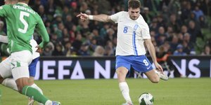 Ο Φώτης Ιωαννίδης έτοιμος να σκοράρει κόντρα στην Ιρλανδία