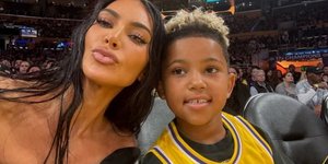 Η Κιμ Καρντάσιαν και ο 8χρονος γιος της σε αγώνα των LA Lakers 