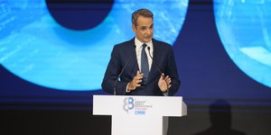 Ο Κυριάκος Μητσοτάκης στην ΔΕΘ