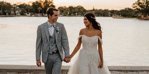 Το ζευγάρι την ημέρα του γάμου του