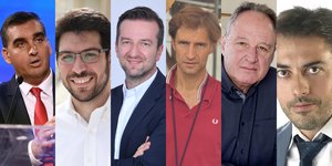 Από αριστερά: Γιάννης Κωνσταντάτος, Λευτέρης Καρχιμάκης, Παναγιώτης Βλάχος, Μάξιμος Μουμούρης, Γιάννης Μεϊμάρογλου, Στέλιος Μαυρίδης