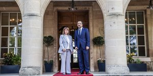 Η Πρόεδρος της Δημοκραρίας Κατερίνα Σακελλαροπούλου με τον Πρόεδρο της Κυπριακής Δημοκρατίας Νίκο Χριστοδουλίδη