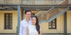 Ο Μιχάλης Σαράντης και η Μαίρη Μηνά/Φωτογραφία: Μαρία Ειρήνη Μοσχονά για το Bovary.gr