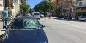 Το αυτοκίνητο που παρέσυρε τον ηλικιωμένο στην Λάρισα
