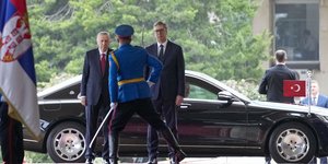 Βούτσιτς υποδέχτηκε τον Ερντογάν