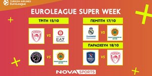 Η πρώτη «διαβολοβδομάδα» της EuroLeague στο παρκέ του Novasports!