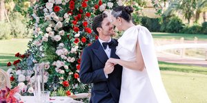 Η τενίστρια Γκαρμπίνε Μουγκουρούθα με τον σύζυγό της 